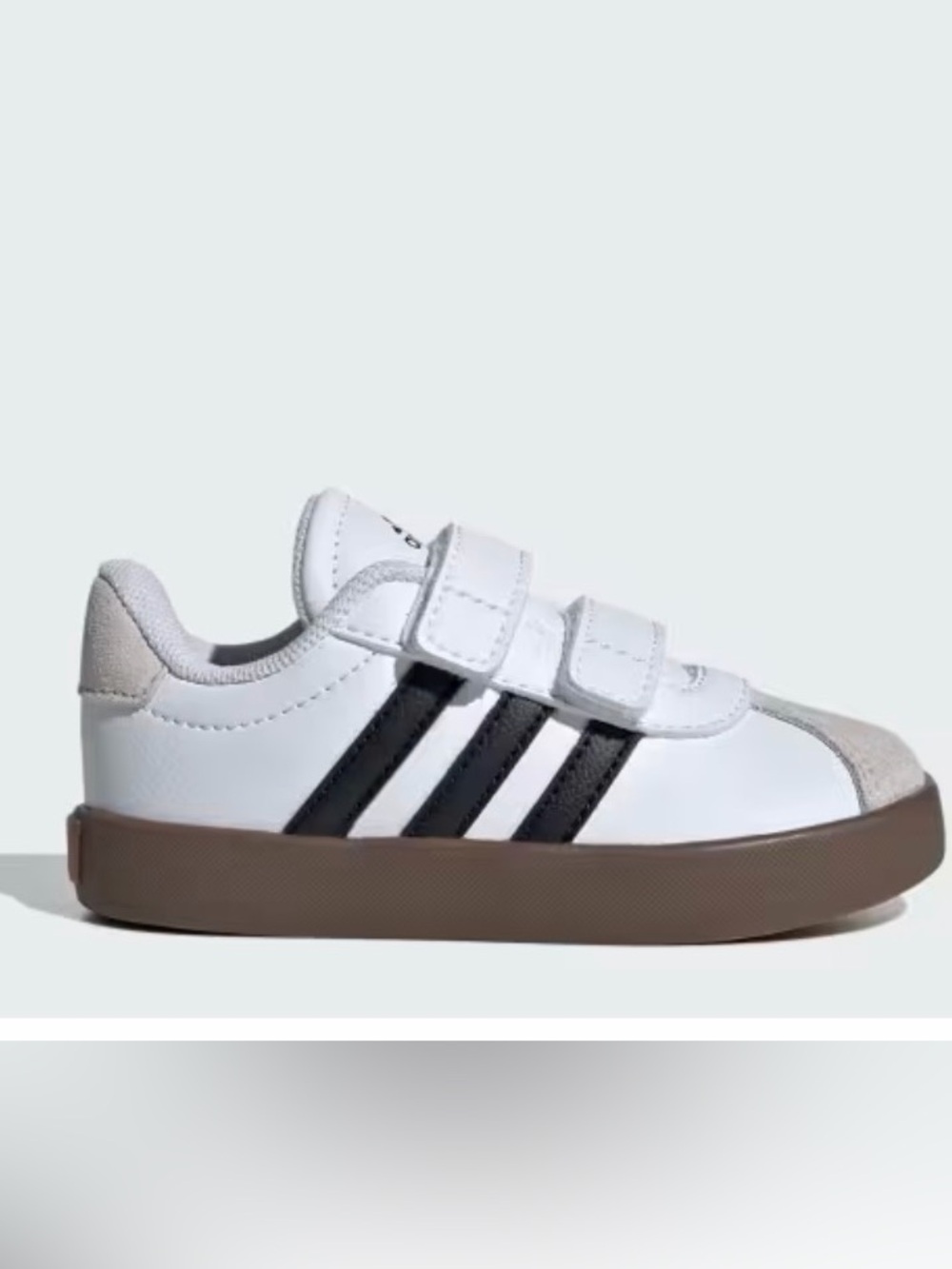 adidas Kids black and white classic sneakers Velcro size 9